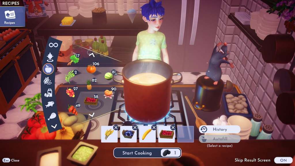 Cooking with remy in disney dreamlight valley