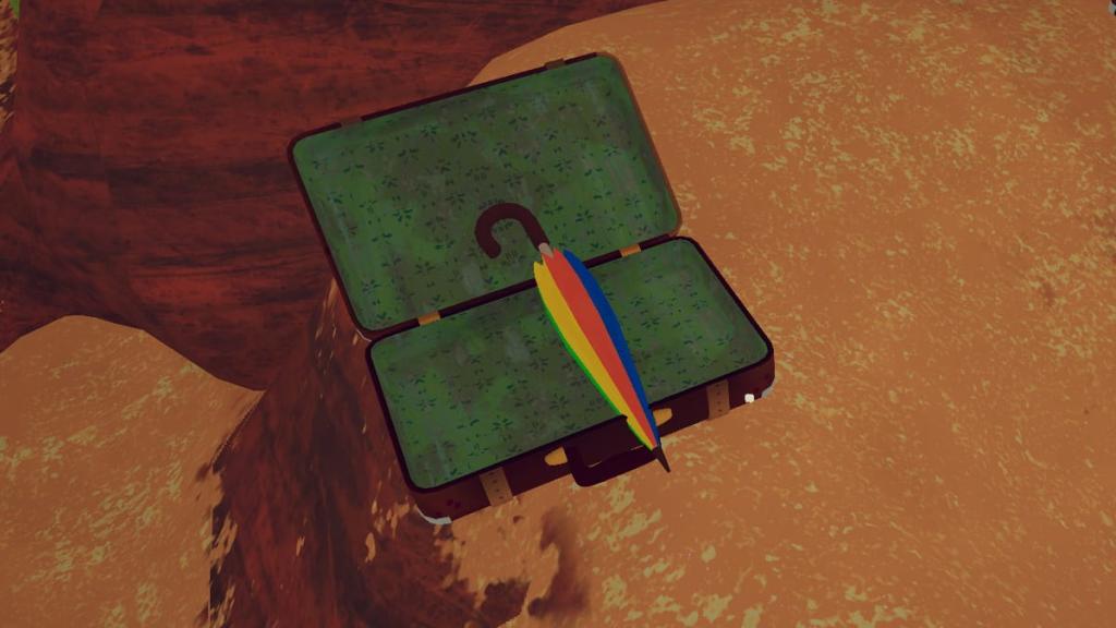 PEAK parasol inside luggage