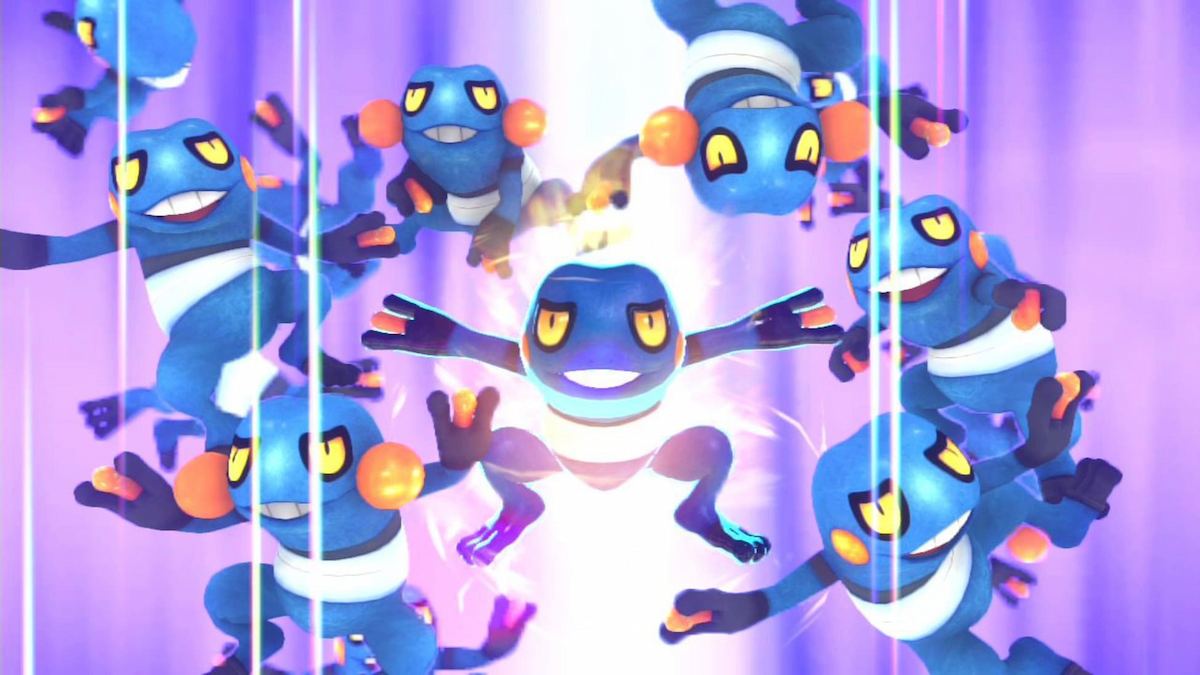 Croagunk using double team in Pokken Tournament DX
