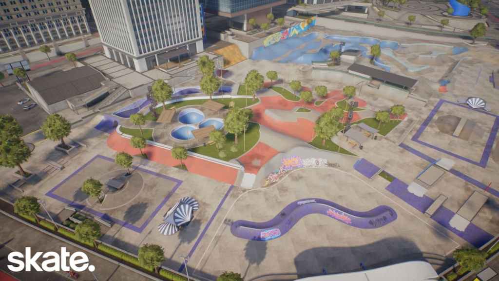 A skate park in skate. 