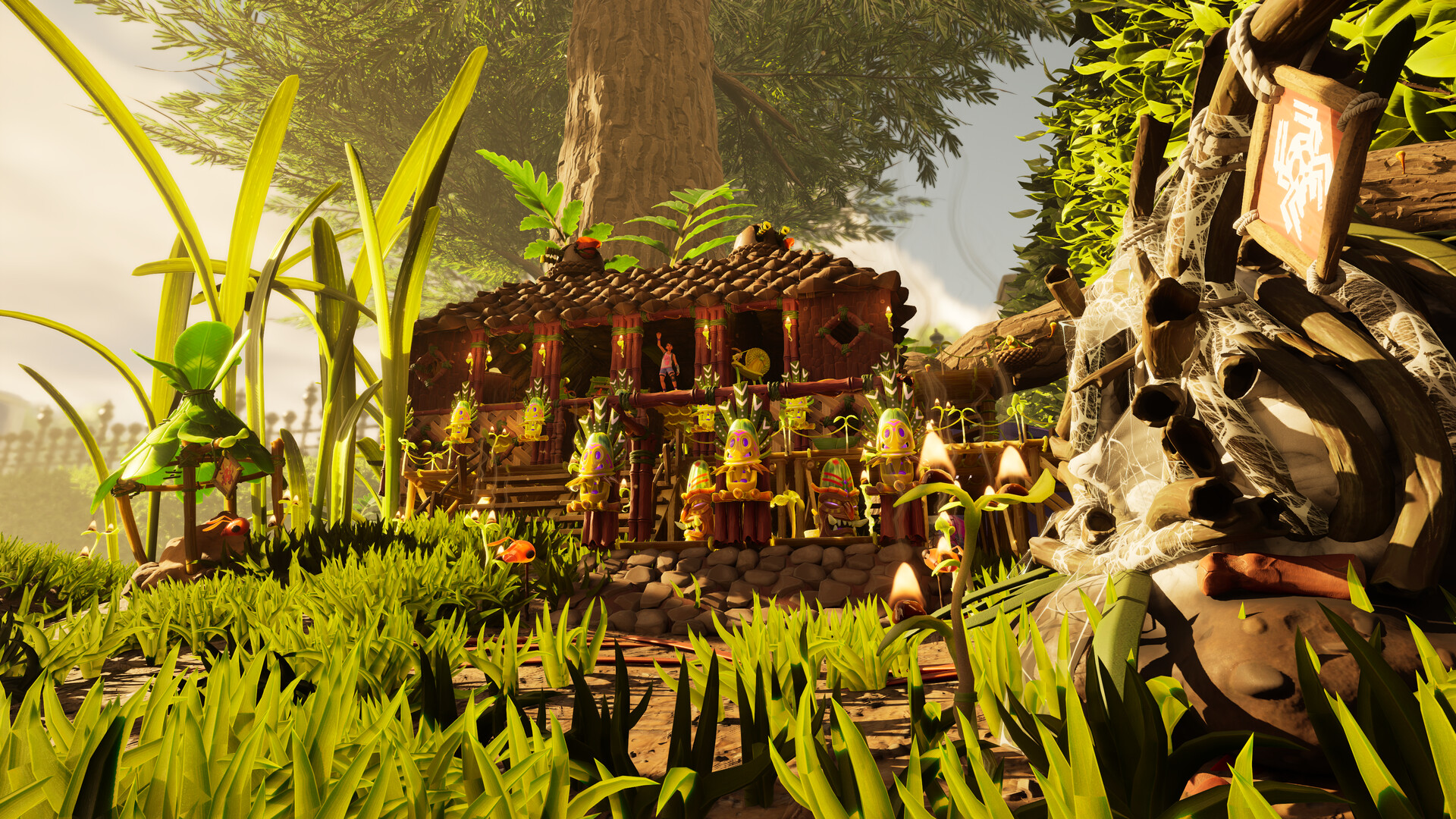 A decorated house in Grounded 2