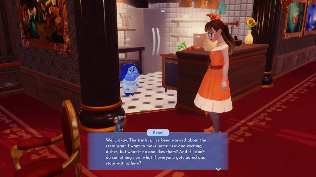 Talking to remy in disney dreamlight valley