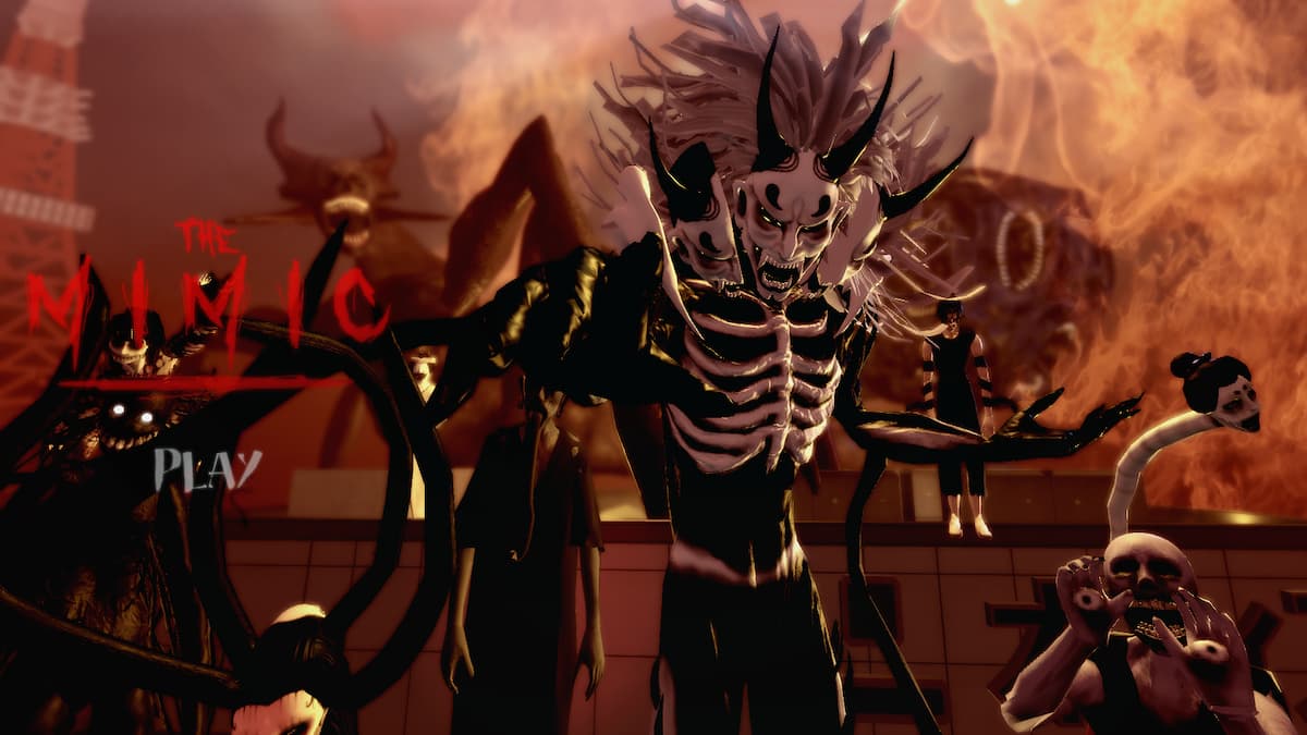 In-game screenshot of The Mimic main menu.