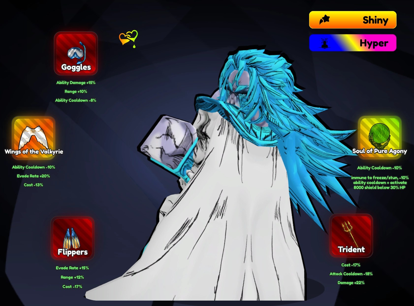 Best build for Vampire Emperor (Heaven) unit for the Swarm Event stages in the Anime Rangers X Roblox experience.