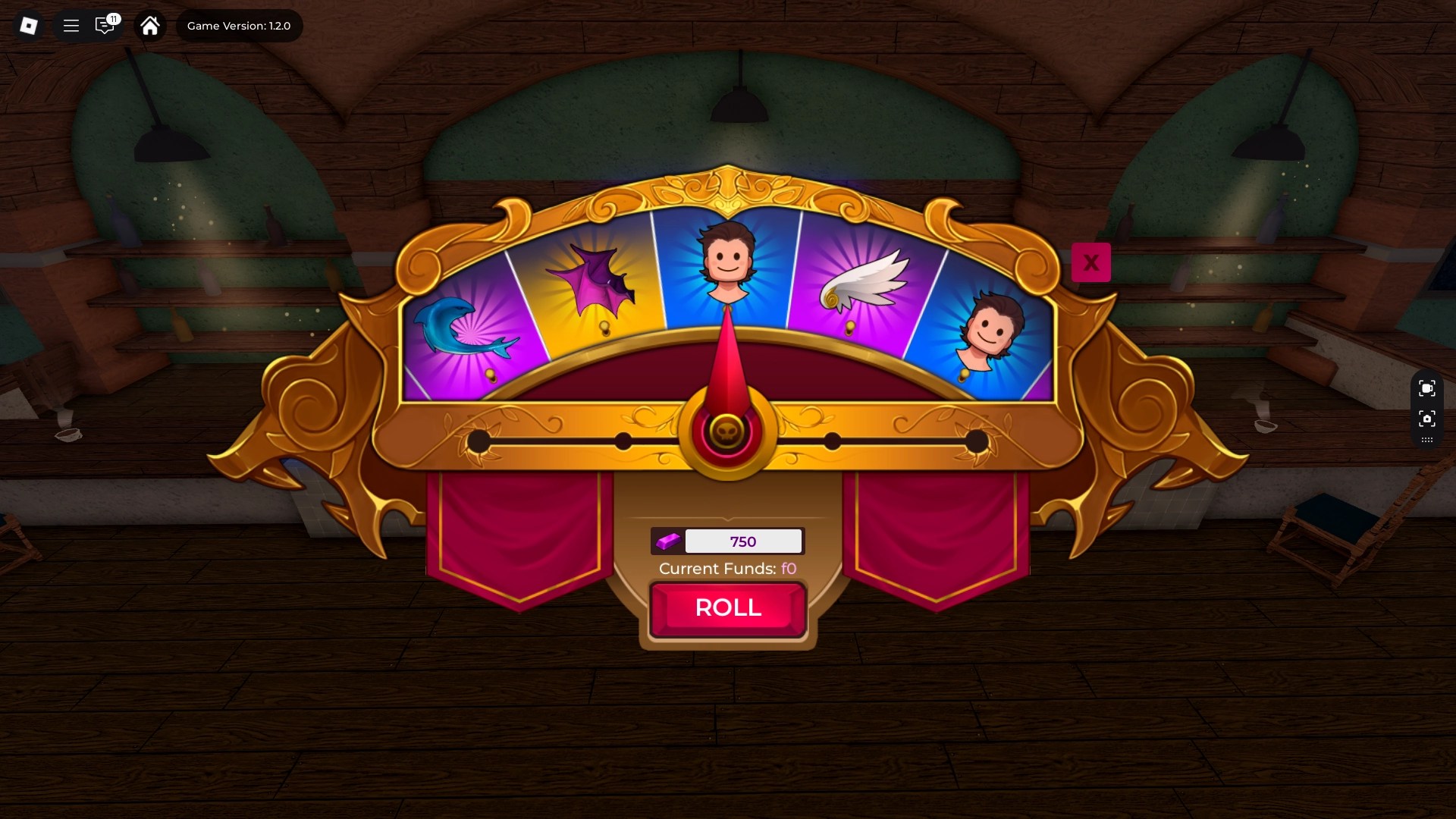 Preview of the race reroll menu in Vox Seas Roblox experience.