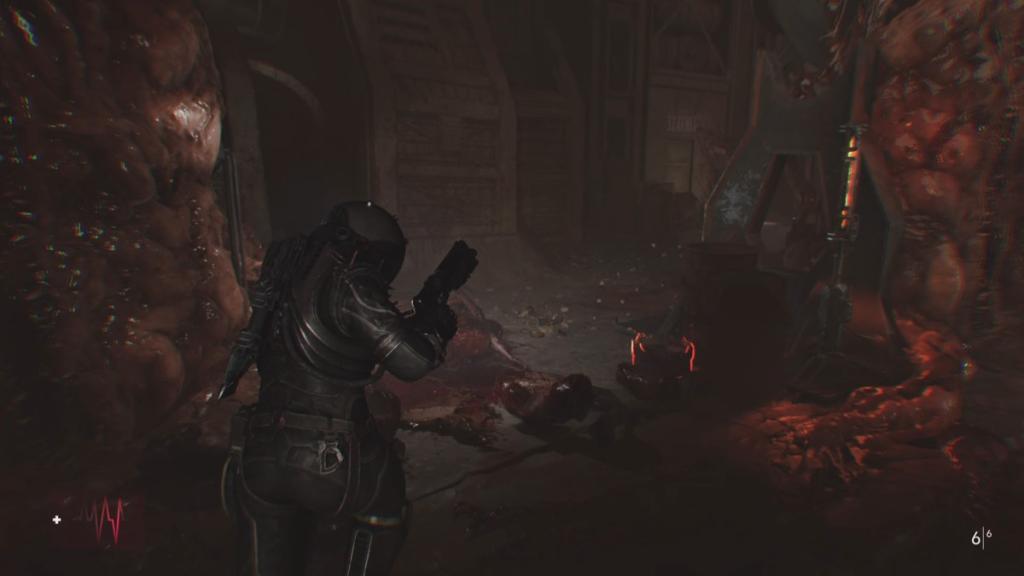 Locker room entrance behind large Orphan arena after Hall B