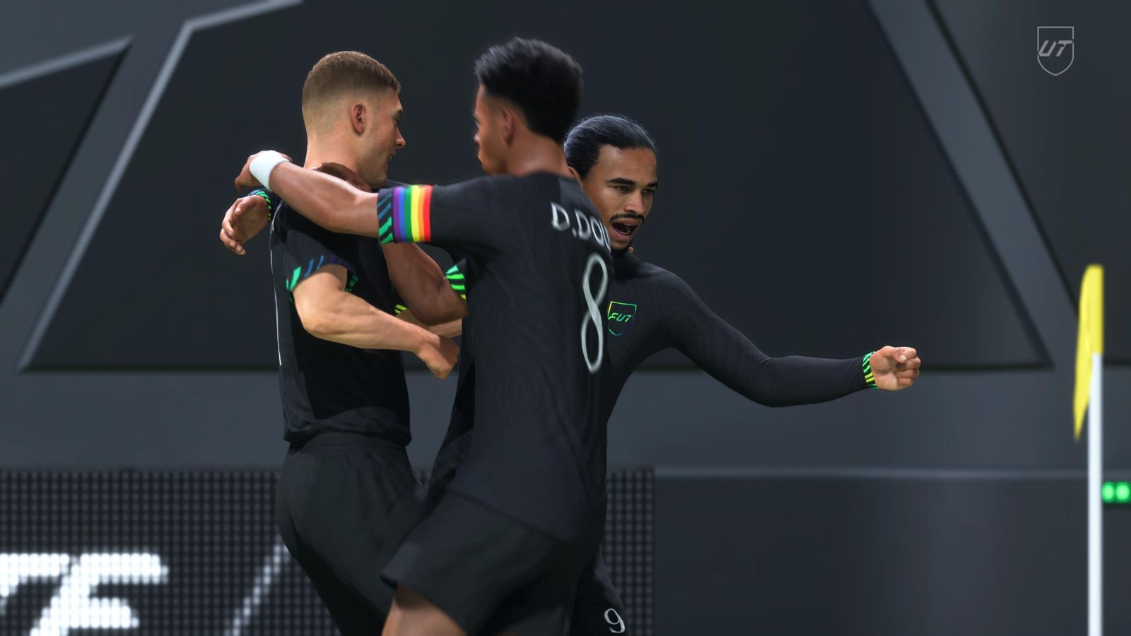 Players celebrating a goal in FC 26