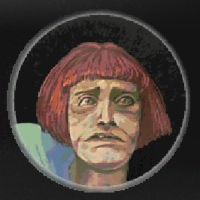 Hunched woman icon in No I'm not a Human