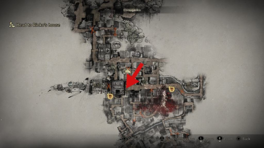 UFO Movie Review location on map, right outside Chizuruya General Store