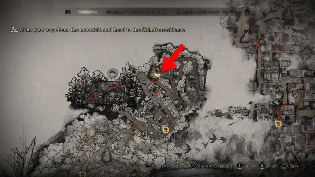 Fifth Jizo statue on Silent Hill f map