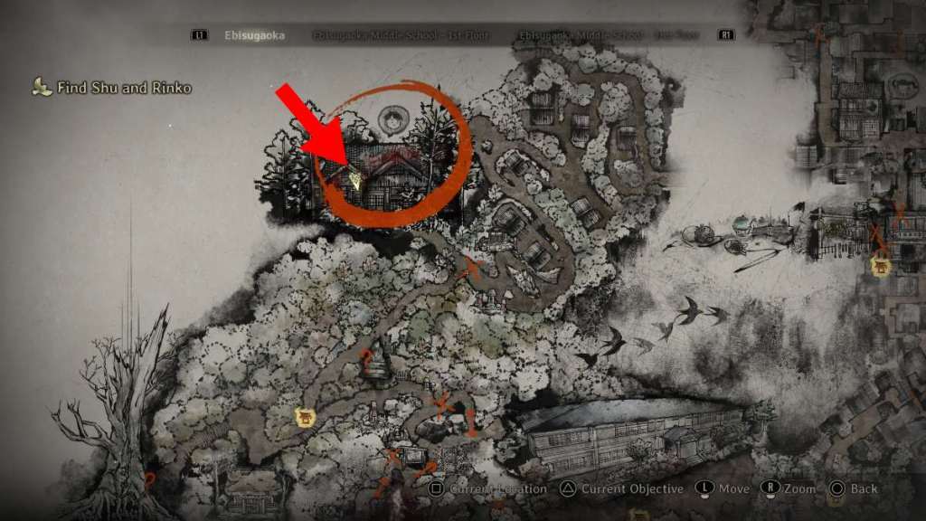 Fourth Jizo statue offering on Silent Hill f map