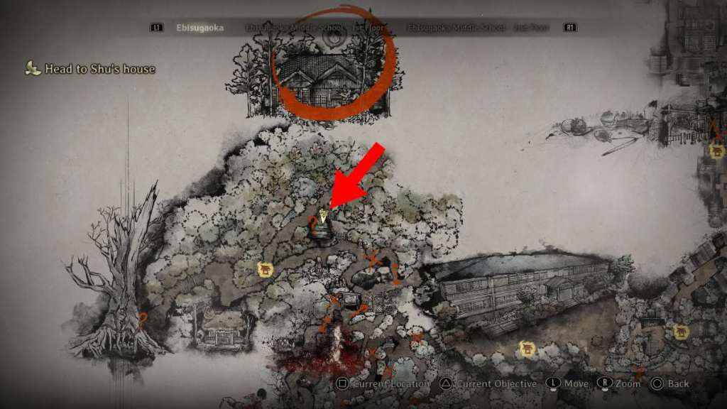 Fourth Jizo statue on Silent Hill f map