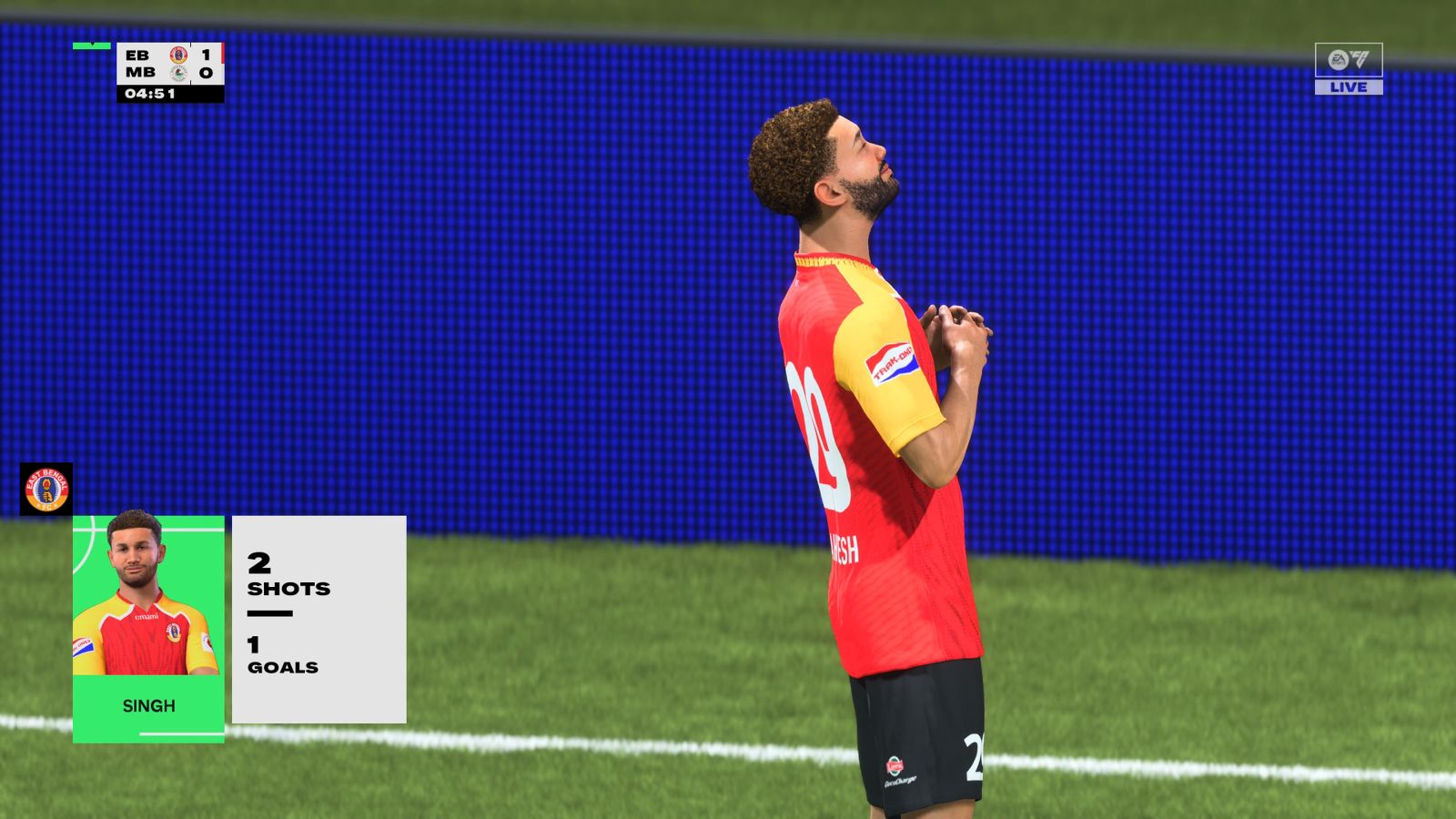 Mahesh Naorem Singh performing the Nap in FC 26