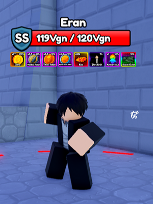 Eran Secret Boss from the Anime Eternal Roblox experience.