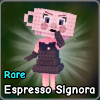 Espresso Signora brainrot from Plants vs Zombies Roblox experience.
