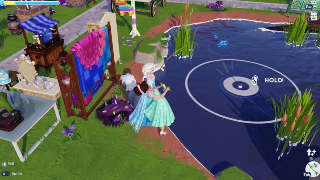 fishing in peaceful meadow biome in DDV