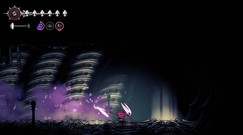Hollow Knight: Silksong - Hornet runs through a hidden area