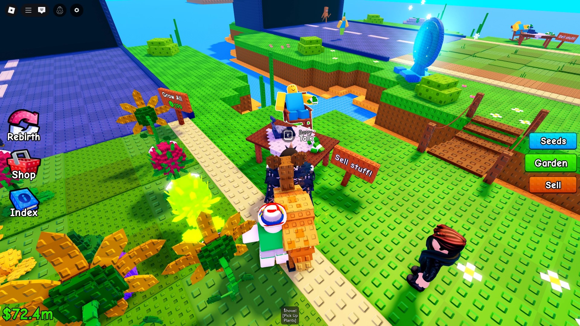 A player selling their brainrots in Plants vs Brainrots.