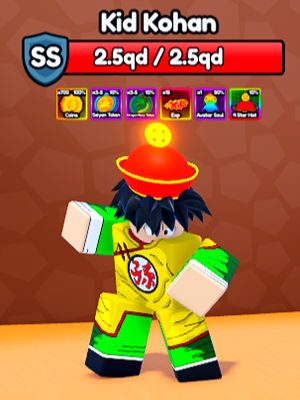 Kid Kohan Secret Boss from the Anime Eternal Roblox experience.