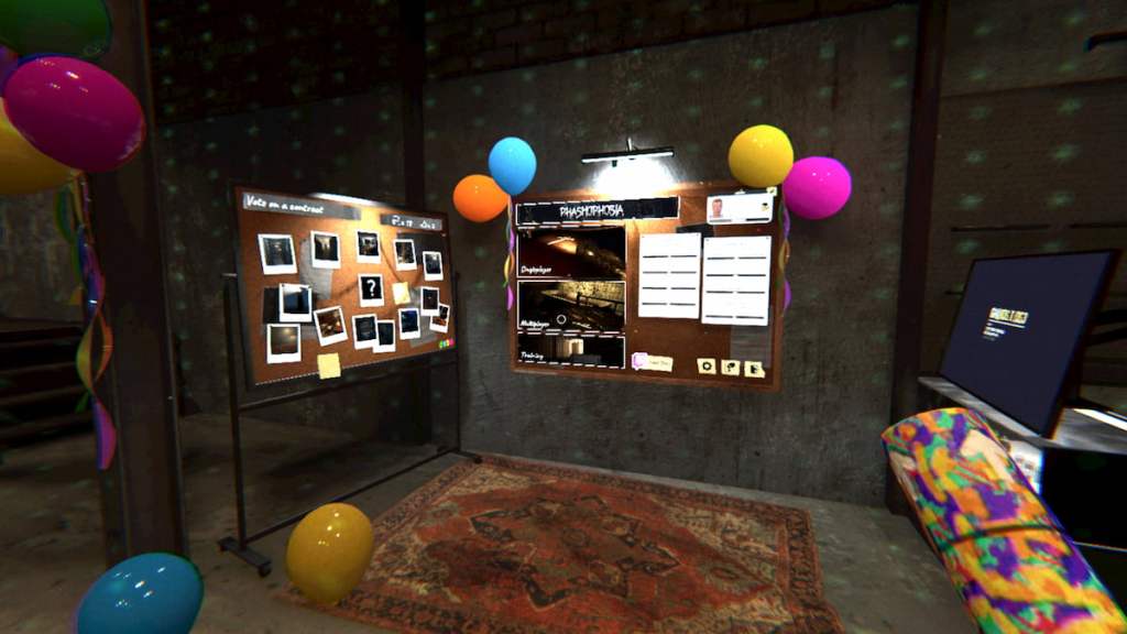 balloons in the lobby in phasmophobia