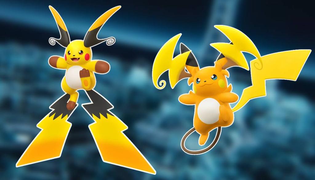 Key art shows mega Raichu X and Mega Raichu Y