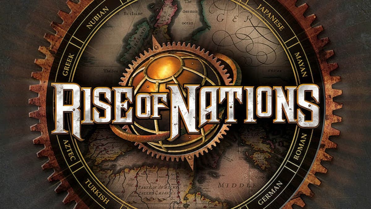 The Rise of Nations title card and logo.