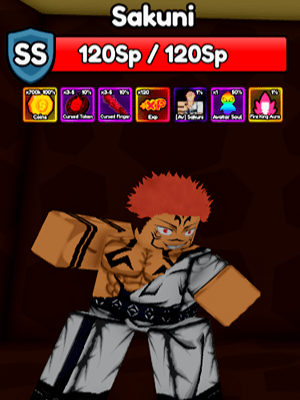 Sakuni Secret Boss from the Anime Eternal Roblox experience.