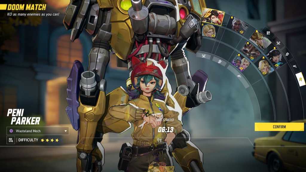 Peni parker highlighted from the strike squad menu in marvel rivals