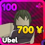 Ubel unit from Anime Rangers X Roblox experience.