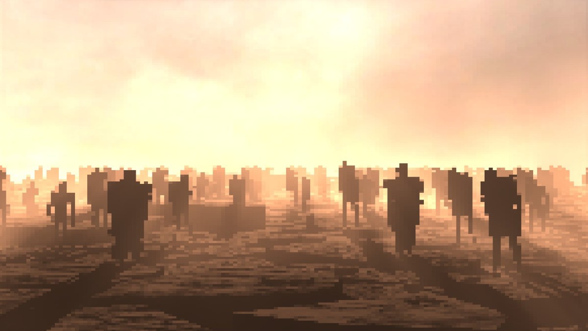 Hundreds of people walking the Horizon off the Dawn in Welcome To The Dark Place