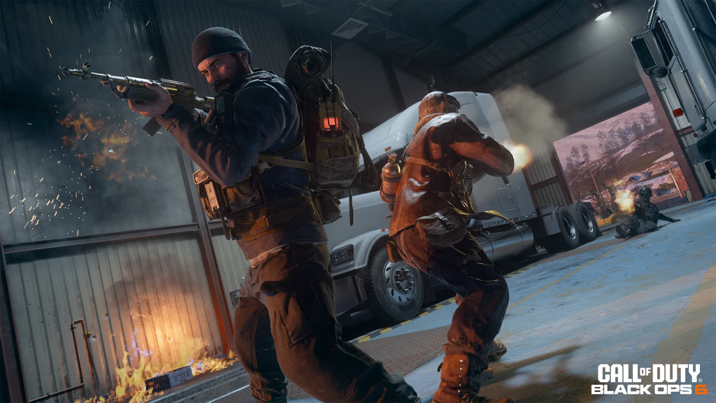 Players shooting with the Merrick 556 assault rifle