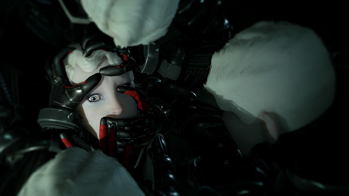 Echo's protagonist being swarmed by clones