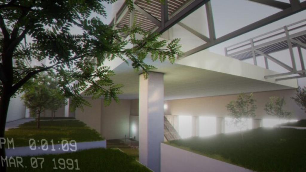 The Grassrooms shot of foliage and trees inside a building