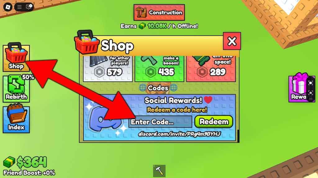 How to redeem Build a Tower codes.