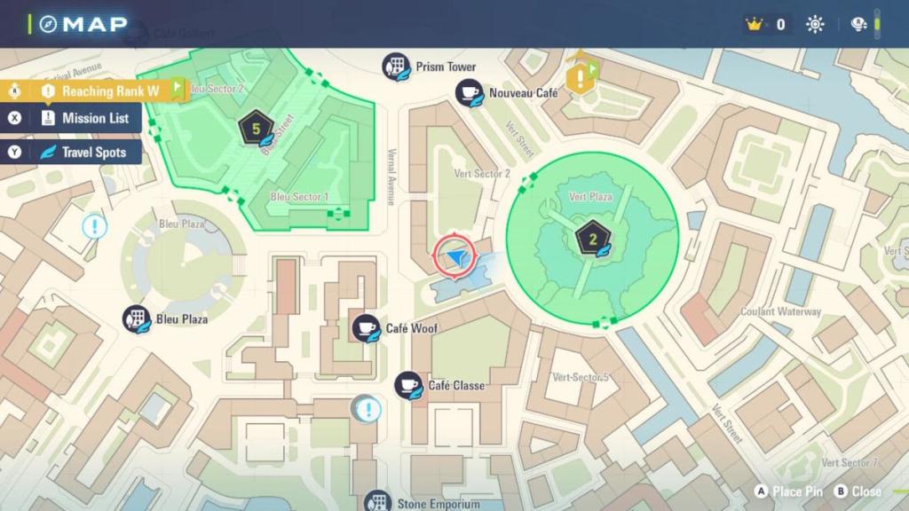 A map showing the location of Larvitar in Pokemon Legends ZA