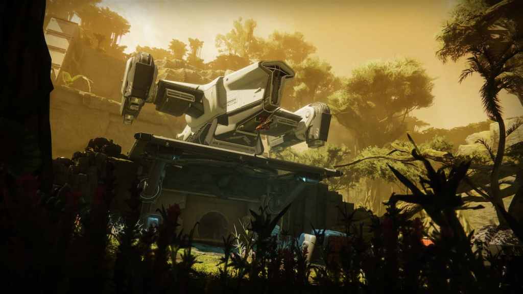 A mix of the Destiny 2 Pragmat Harrier body with a sterile, First Order-adjacent Star Wars ship.