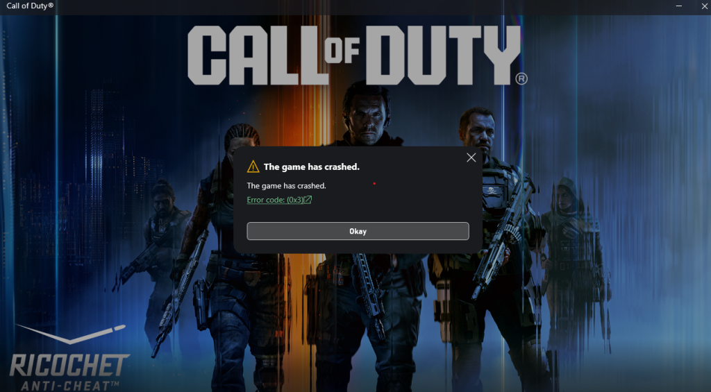 Call of Duty Black Ops 7 beta error at  launchh