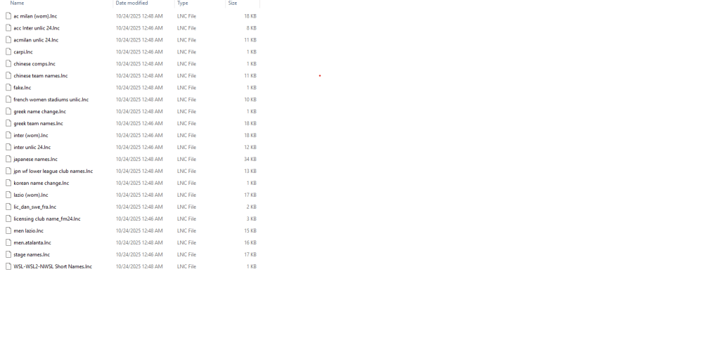 2600 subfolder in Football Manager 26