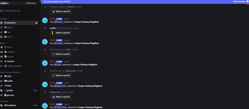 official Super Fantasy Kingdom Discord