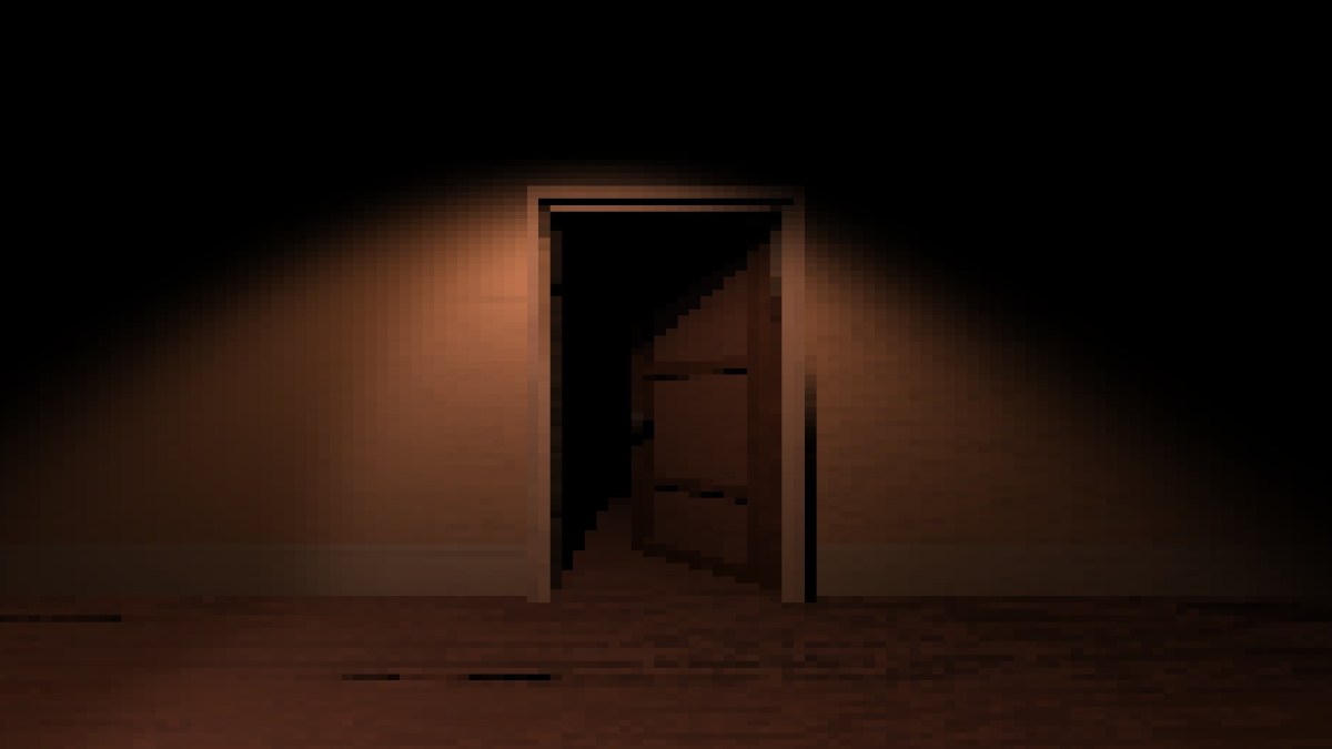 A door slowly opening in rare Welcome to the Dark Place cutscene