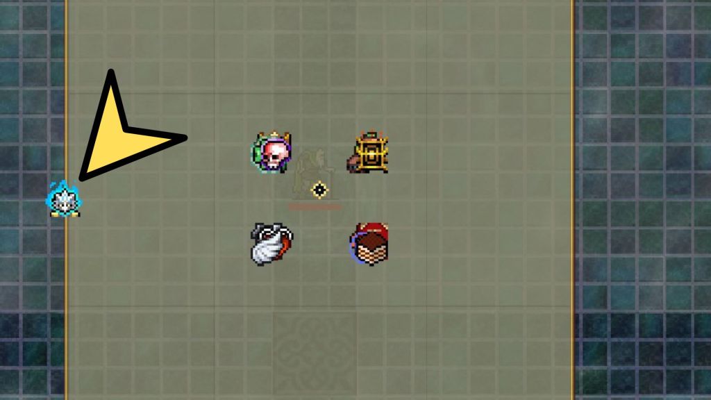 The Vampire Survivors Moongolow map showing Xanthia's location.