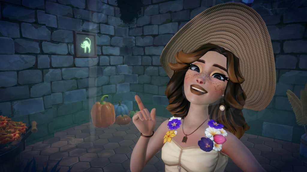 pointing at cat tile in DDV