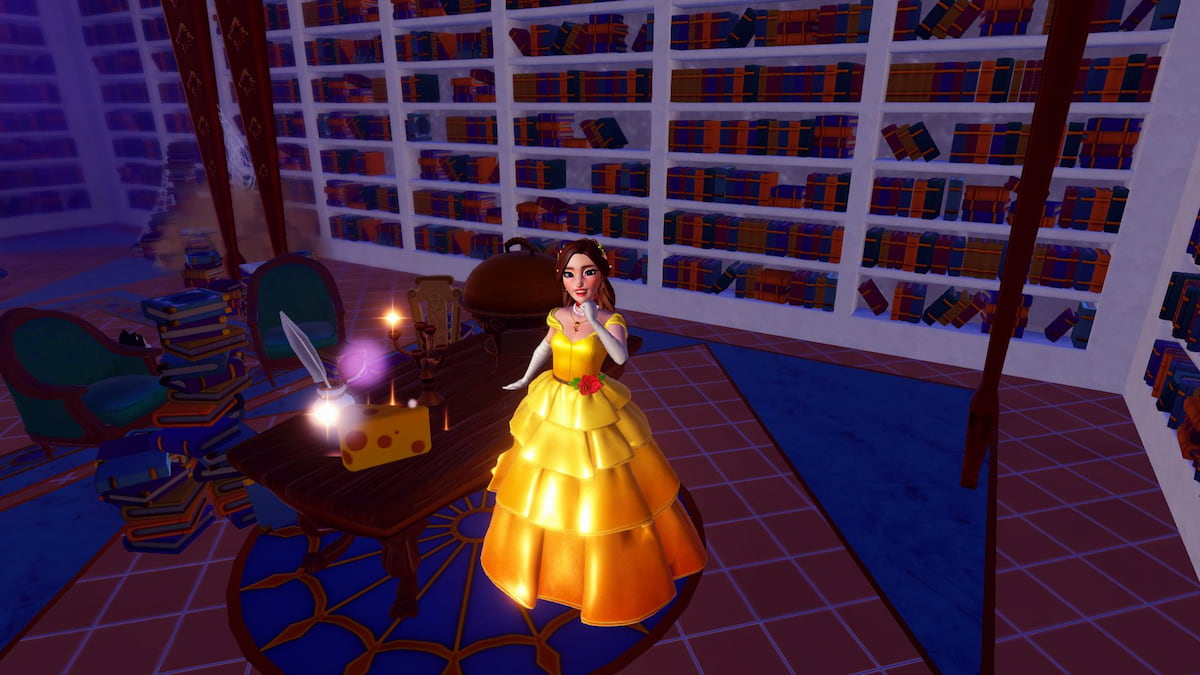 Standing by cheese on a table in Disney dreamlight valley