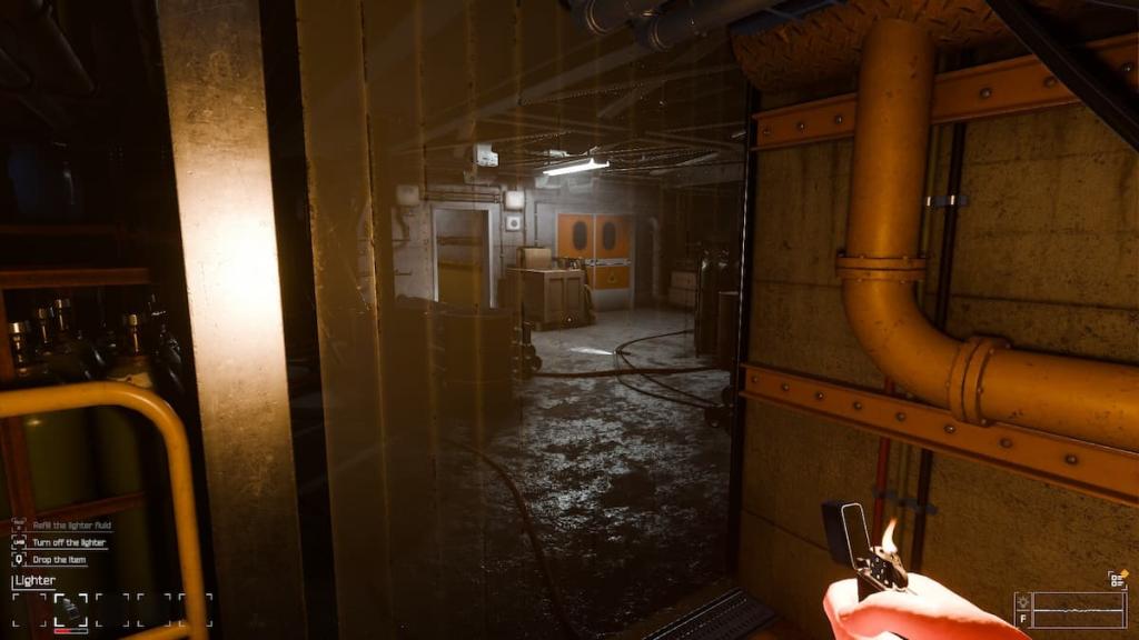 The interior of an industrial building in Cryo. 