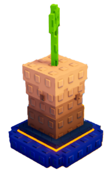 Desert Biome totem from Plants vs Brainrots Roblox experience.