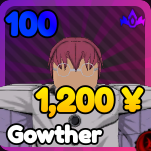 Gowther unit from Anime Rangers X Roblox experience.