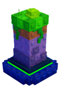 Grasslands Biome totem from Plants vs Brainrots Roblox experience.