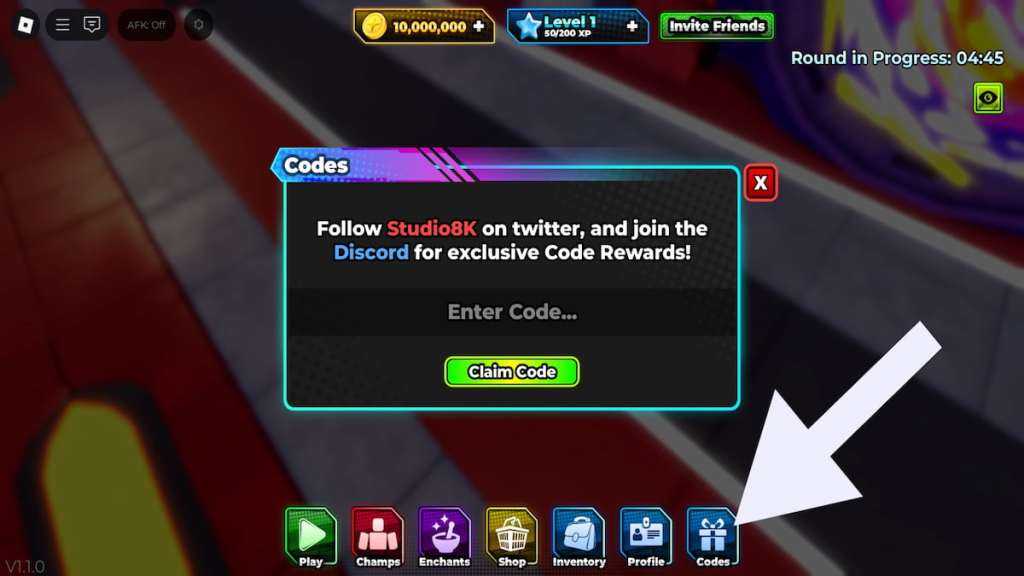 How to redeem Parkour Champions codes.