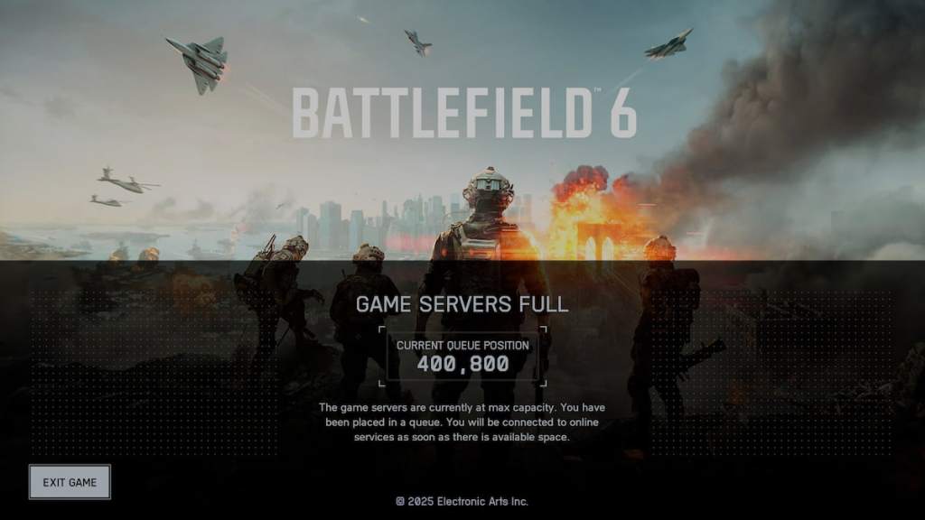 BF6 server queue for Battlefield 6