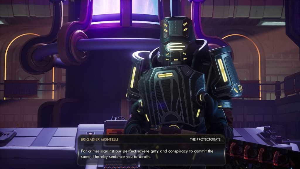 Brigadier Montelli boss fight in Outer Worlds 2